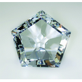 Pentagon Paperweight - Optic Crystal (1 3/4"x2"x2 1/4")